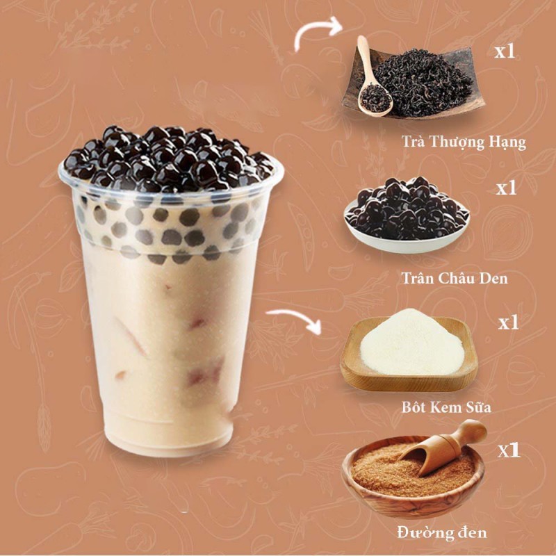 Thành phần chính tạo nên calo trong trà sữa