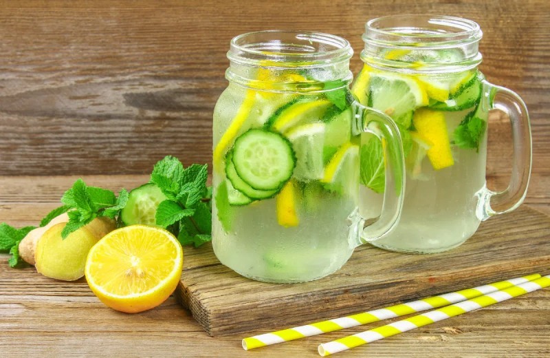 Detox mật ong + dưa leo + bạc hà