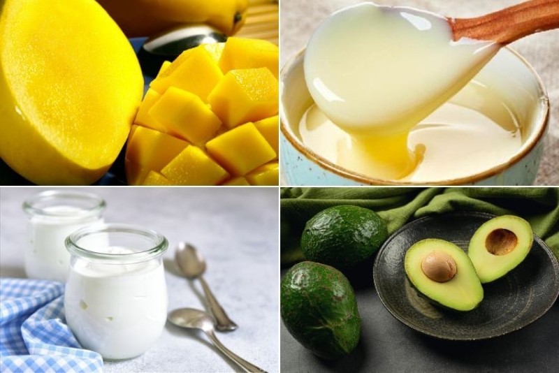 Sinh tố trái cây với sữa đặc