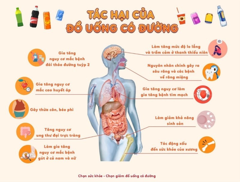 Tác Hại Khi Tiêu Thụ Quá Nhiều Đồ Uống Có Đường